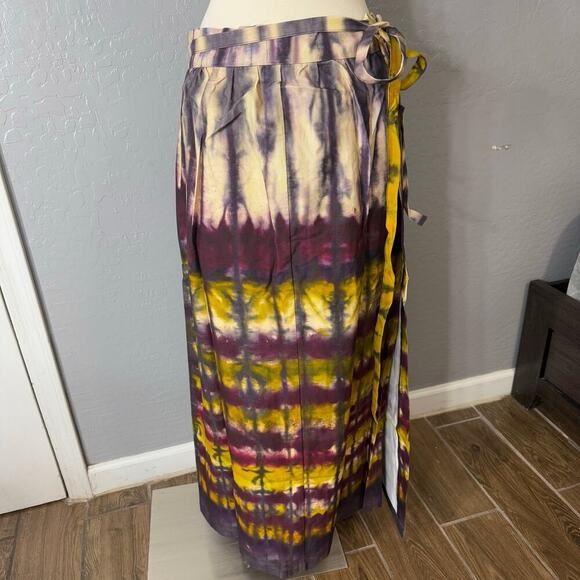 Anthropologie Tiny Heidi Tie-Dye Wrap Maxi Skirt, PP Motif, L - Picture 2 of 5